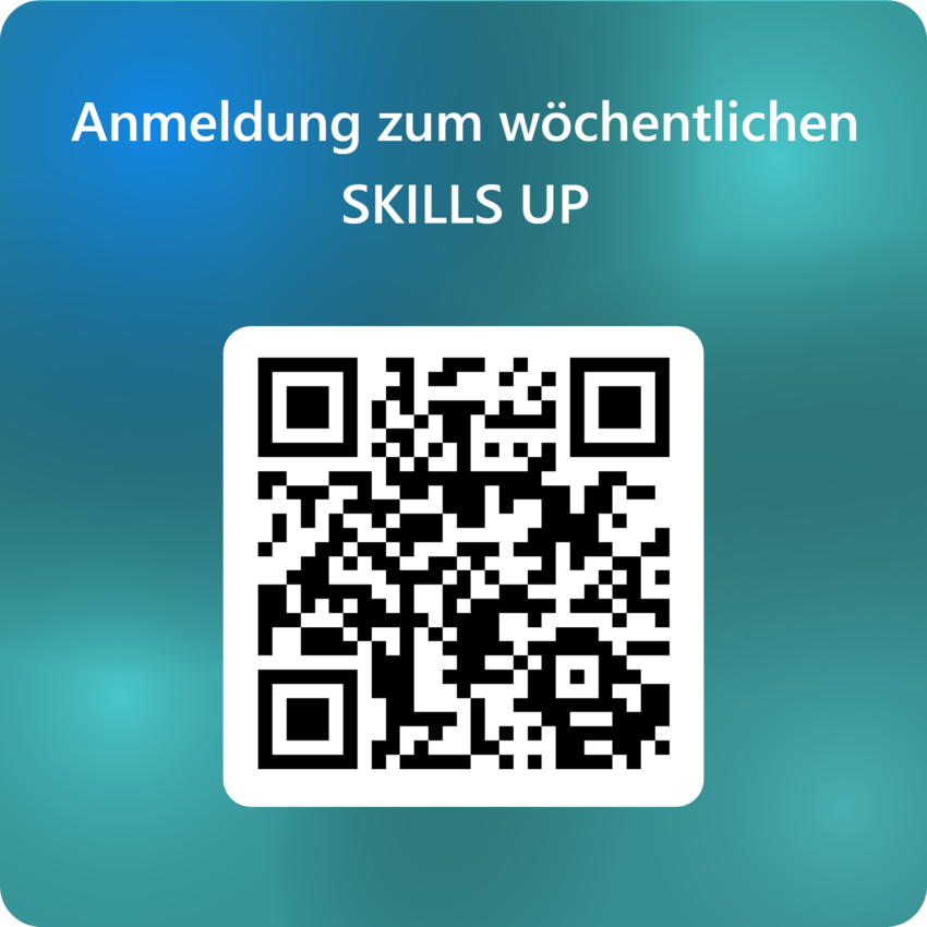 QRCode für Anmeldung zum wöchentlichen SKILLS UP